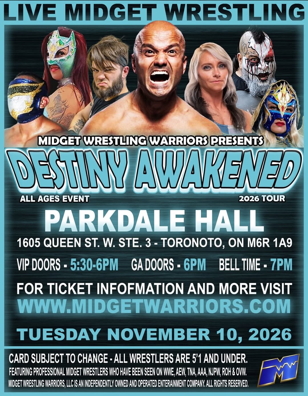 Midget Wrestling Warriors Parkdale Hall